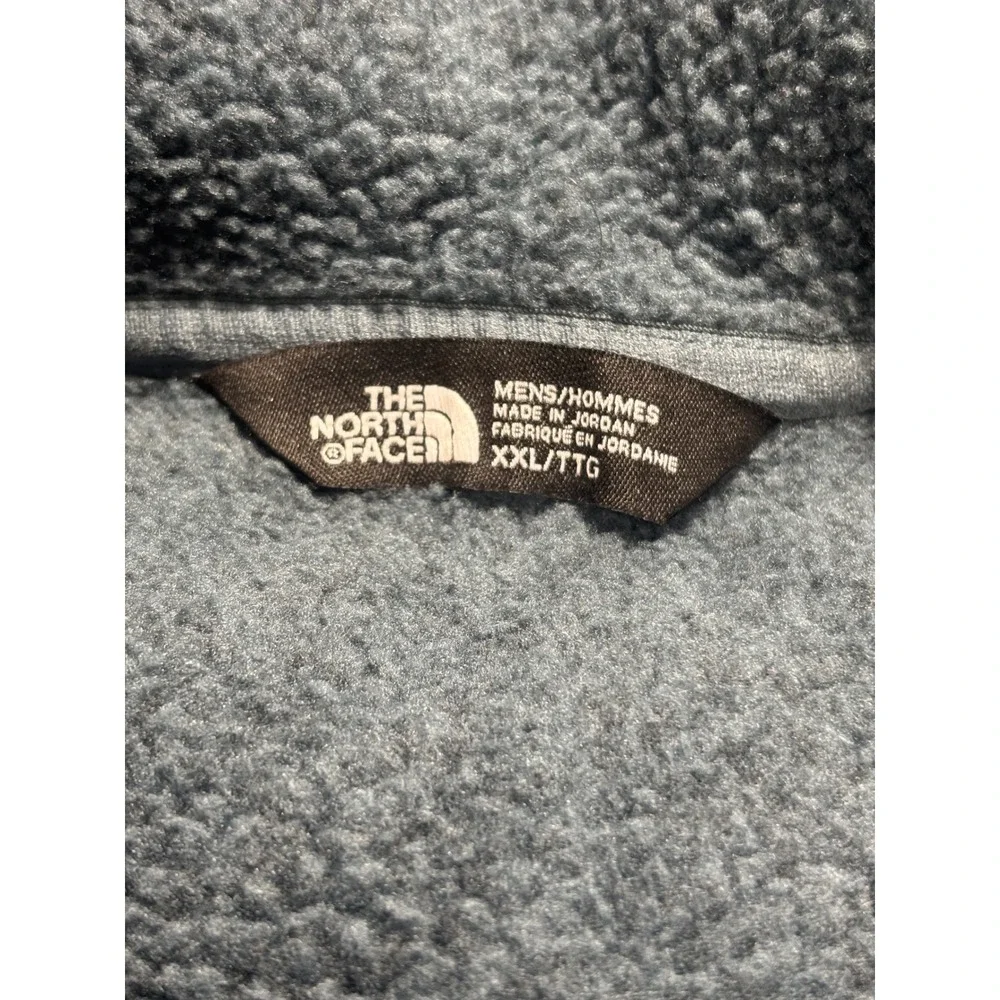 The North Face NWOT Mens‎ Fleece Jacket Full Zip Hooded Gray XXL